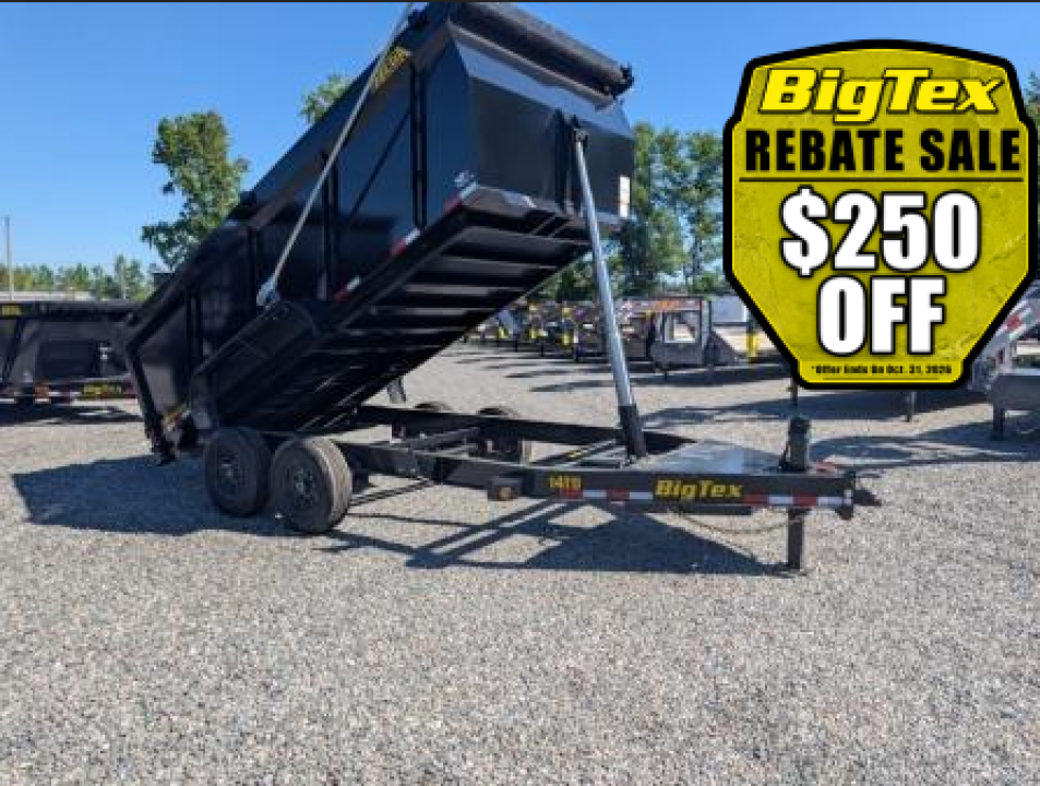 New 2026 Big Tex Trailers 7x14 TD Heavy Duty 14K Telescopic Dump w/ Slide-In Ramps & 4' Sides Dump Trailer