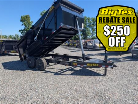 New 2026 Big Tex Trailers 7x14 TD Heavy Duty 14K Telescopic Dump w/ Slide-In Ramps & 4' Sides Dump Trailer