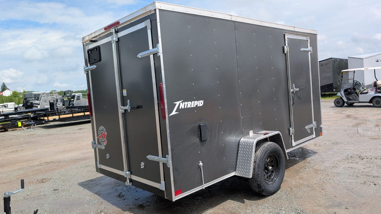 New 2026 Homesteader 6x12 Intrepid V-Nose Cargo Trailer w/ Barn Doors