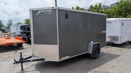 New 2026 Homesteader 6x12 Intrepid V-Nose Cargo Trailer w/ Barn Doors