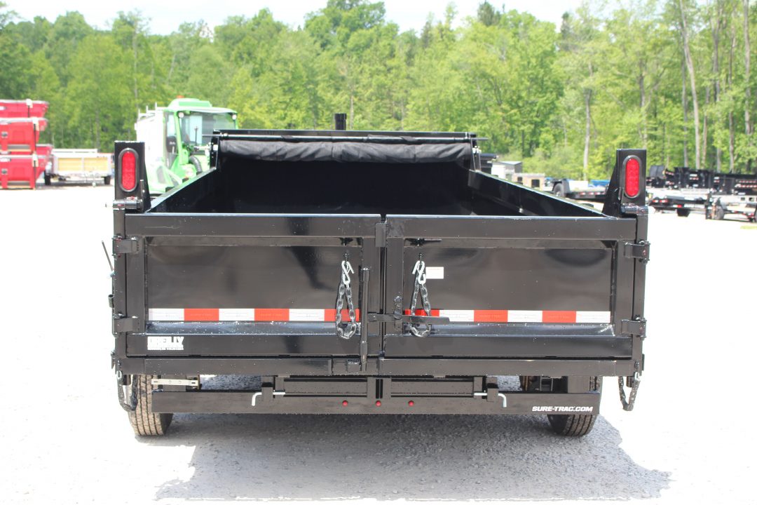 New 2026 Sure-Trac 7' x 16' HD Low Profile Telescopic Lift Hydraulic Dump Trailer - 16000# GVW