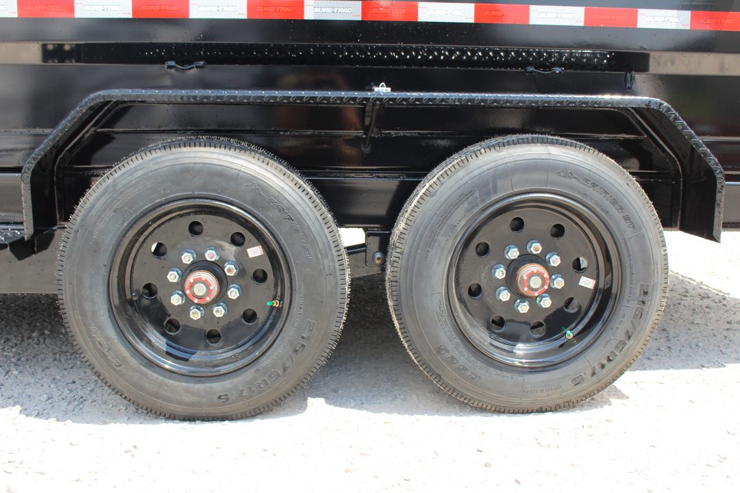 New 2026 Sure-Trac 7' x 16' HD Low Profile Telescopic Lift Hydraulic Dump Trailer - 16000# GVW