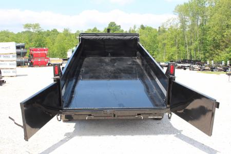 New 2026 Sure-Trac 7' x 16' HD Low Profile Telescopic Lift Hydraulic Dump Trailer - 16000# GVW