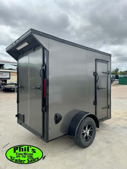 New 2026 5X8 Cargo / Enclosed Trailer ALUMINUM WHEELS & REAR WING