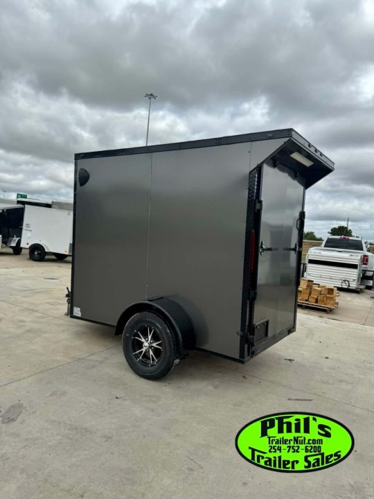 New 2026 5X8 Cargo / Enclosed Trailer ALUMINUM WHEELS & REAR WING