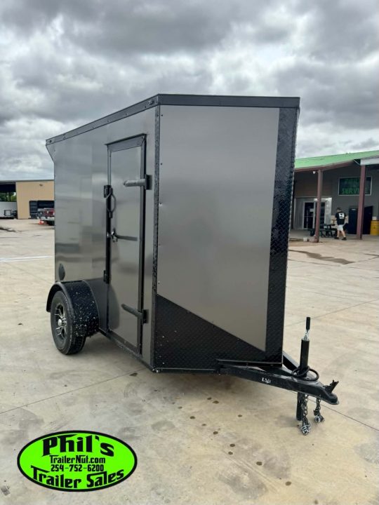 New 2026 5X8 Cargo / Enclosed Trailer ALUMINUM WHEELS & REAR WING