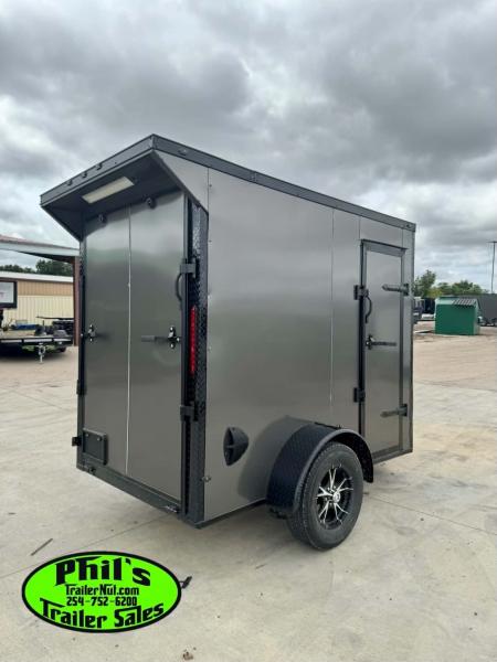 New 2026 5X8 Cargo / Enclosed Trailer ALUMINUM WHEELS & REAR WING