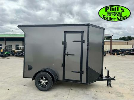 New 2026 5X8 Cargo / Enclosed Trailer ALUMINUM WHEELS & REAR WING