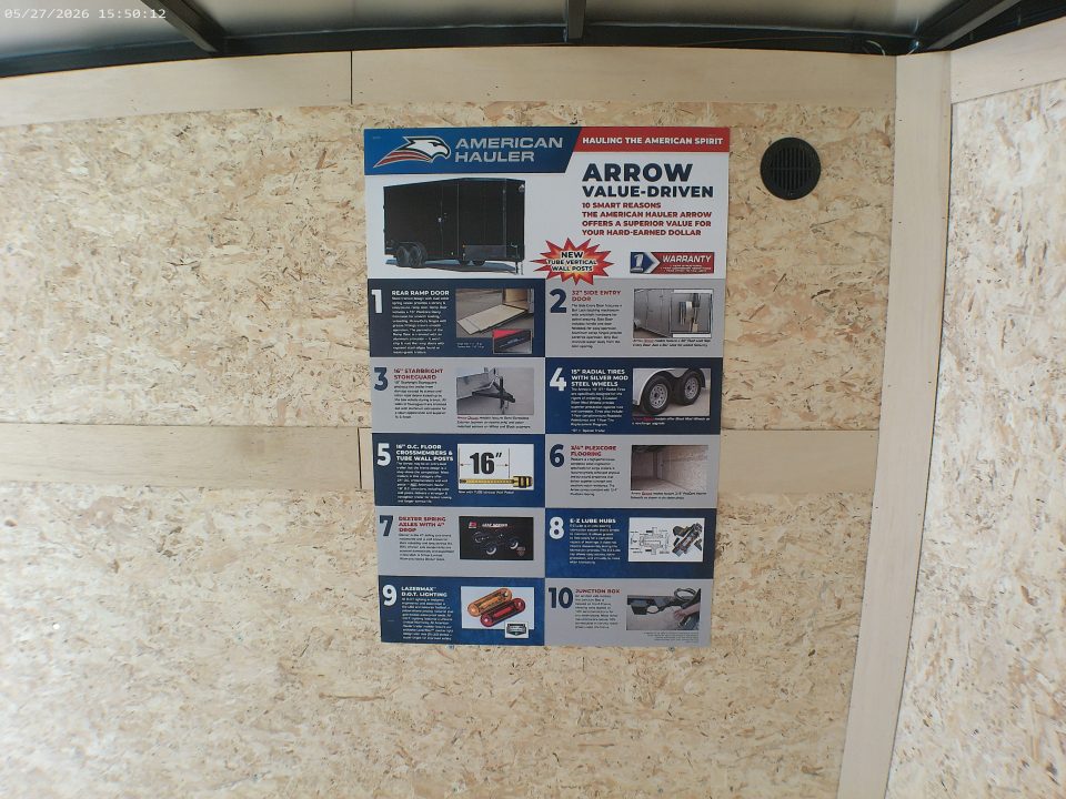 New 2026 American Hauler Arrow 6x12 Deluxe with ACP Cargo / Enclosed Trailer