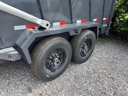 New 2026 Lamar Trailers 7 X 16 FT HIGH SIDE TELESCOPIC DUMP TRAILER TARP KIT WITH RAMPS 14 PLY TIRES 14K GVWR