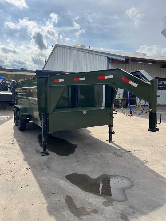 New 2026 Direct Trailer Supply 14'X4'X7' Telescopic Gooseneck 16k gvwr Dump Trailer