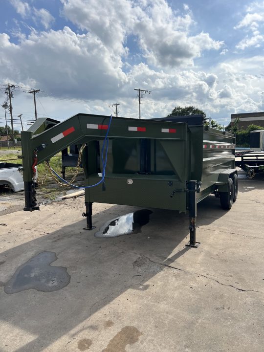 New 2026 Direct Trailer Supply 14'X4'X7' Telescopic Gooseneck 16k gvwr Dump Trailer