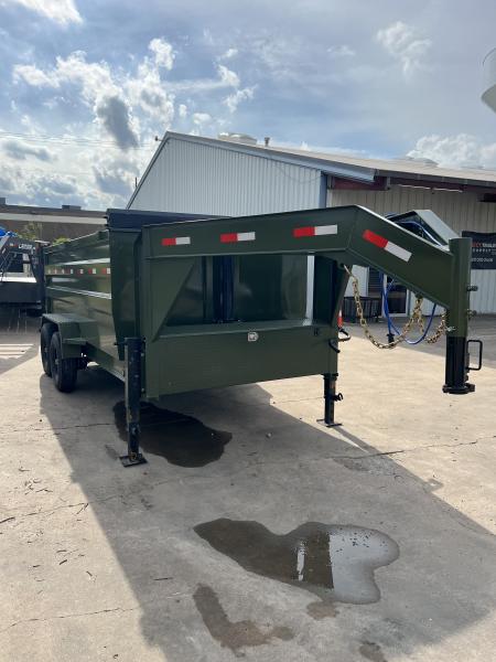 New 2026 Direct Trailer Supply 14'X4'X7' Telescopic Gooseneck 16k gvwr Dump Trailer
