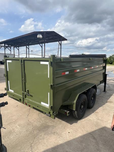 New 2026 Direct Trailer Supply 14'X4'X7' Telescopic Gooseneck 16k gvwr Dump Trailer