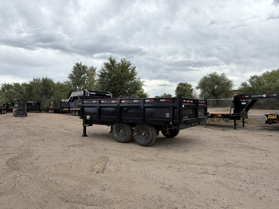 New 2026 Load Trail 8-14 Gooseneck Dump W/ Hydraulic Jacks and 7 Gauge Floor 7K Axles