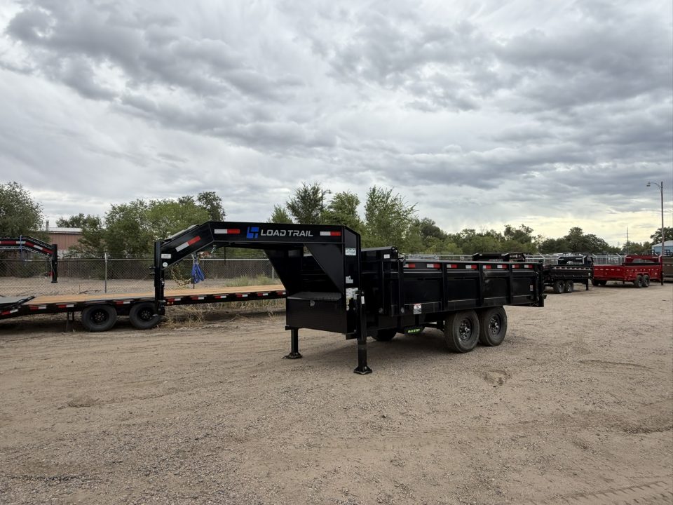 New 2026 Load Trail 8-14 Gooseneck Dump W/ Hydraulic Jacks and 7 Gauge Floor 7K Axles