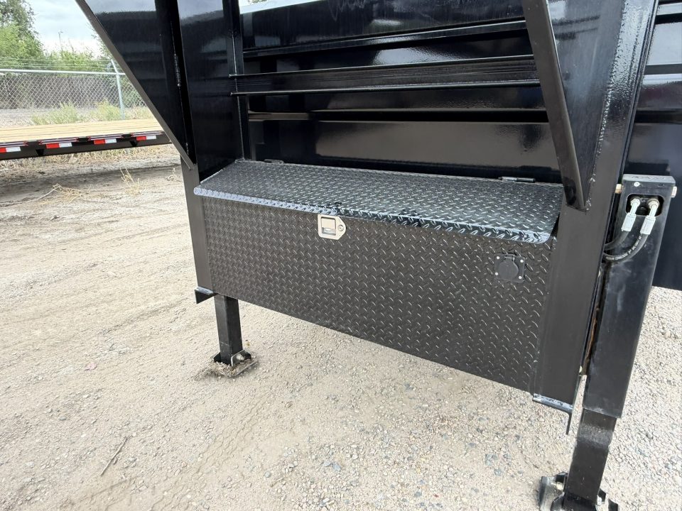 New 2026 Load Trail 8-14 Gooseneck Dump W/ Hydraulic Jacks and 7 Gauge Floor 7K Axles