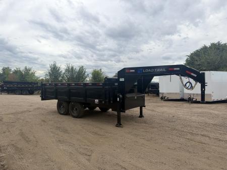 New 2026 Load Trail 8-14 Gooseneck Dump W/ Hydraulic Jacks and 7 Gauge Floor 7K Axles