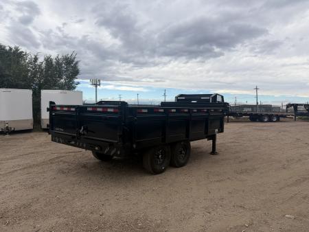 New 2026 Load Trail 8-14 Gooseneck Dump W/ Hydraulic Jacks and 7 Gauge Floor 7K Axles
