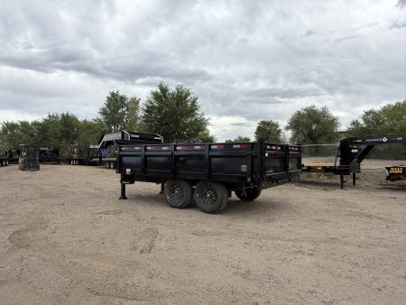 New 2026 Load Trail 8-14 Gooseneck Dump W/ Hydraulic Jacks and 7 Gauge Floor 7K Axles