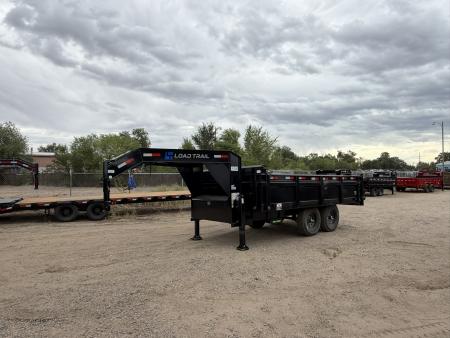 New 2026 Load Trail 8-14 Gooseneck Dump W/ Hydraulic Jacks and 7 Gauge Floor 7K Axles