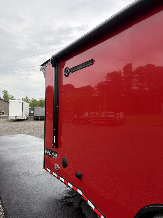 New 2026 Haulmark 34 Bathoom Race Trailer, Sliding Rear Glass Doors, Air Prep PKG, Awning, 2 A/C, Polycor, Insulated, Window, 54" ALX Slide Out Step, A/C + Heat