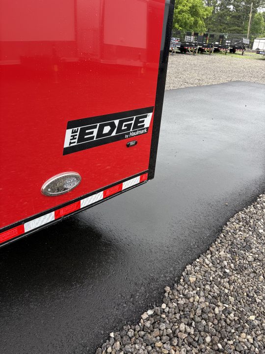 New 2026 Haulmark 34 Bathoom Race Trailer, Sliding Rear Glass Doors, Air Prep PKG, Awning, 2 A/C, Polycor, Insulated, Window, 54" ALX Slide Out Step, A/C + Heat