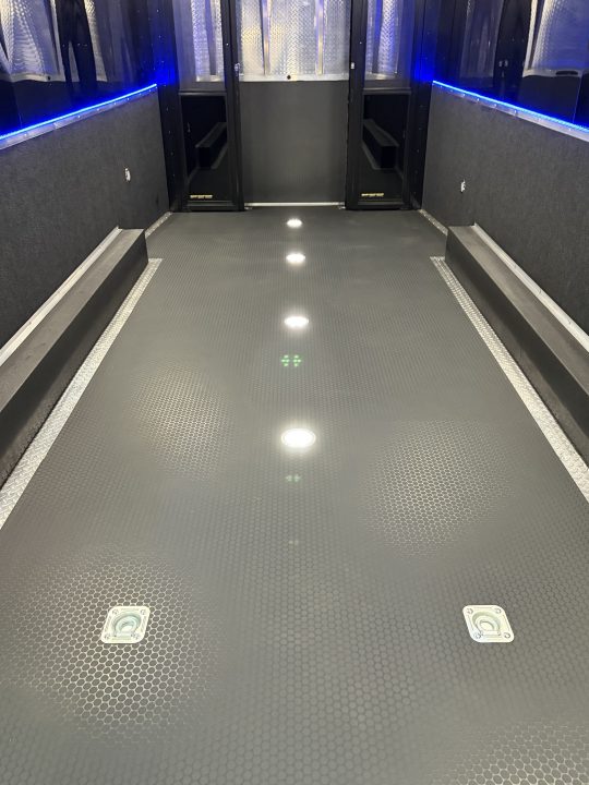 New 2026 Haulmark 34 Bathoom Race Trailer, Sliding Rear Glass Doors, Air Prep PKG, Awning, 2 A/C, Polycor, Insulated, Window, 54" ALX Slide Out Step, A/C + Heat