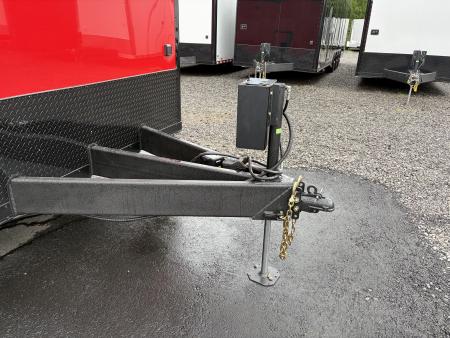 New 2026 Haulmark 34 Bathoom Race Trailer, Sliding Rear Glass Doors, Air Prep PKG, Awning, 2 A/C, Polycor, Insulated, Window, 54" ALX Slide Out Step, A/C + Heat