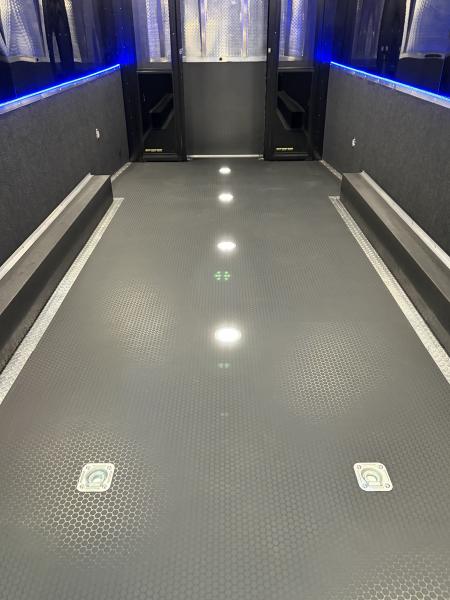 New 2026 Haulmark 34 Bathoom Race Trailer, Sliding Rear Glass Doors, Air Prep PKG, Awning, 2 A/C, Polycor, Insulated, Window, 54" ALX Slide Out Step, A/C + Heat