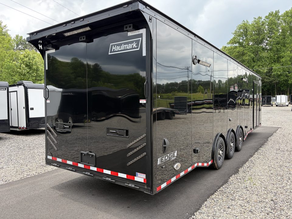 New 2026 Haulmark EDGE 34 Race Trailer With Turbo Package, Polycor, Insulated, Black Trim Package