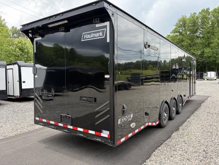 New 2026 Haulmark EDGE 34 Race Trailer With Turbo Package, Polycor, Insulated, Black Trim Package