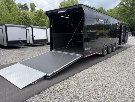 New 2026 Haulmark EDGE 34 Race Trailer With Turbo Package, Polycor, Insulated, Black Trim Package