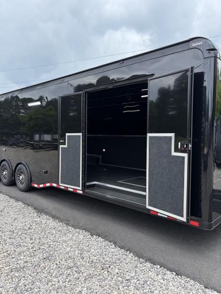 New 2026 Haulmark EDGE 34 Race Trailer With Turbo Package, Polycor, Insulated, Black Trim Package