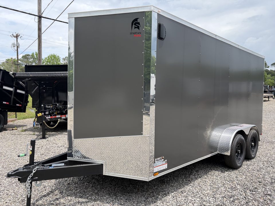 New 2026 Spartan 7X16 Enclosed Trailer, 10K GVWR, Pro Series, PolyCor, StableDeck, 7' Interior