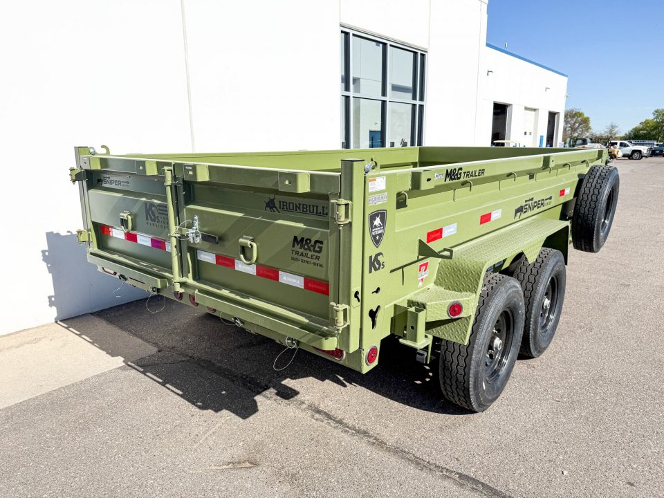 New DTB 83X14 14.9K DUMP TRAILER - SNIPER SERIES - MILITARY GREEN
