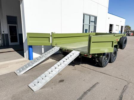 New DTB 83X14 14.9K DUMP TRAILER - SNIPER SERIES - MILITARY GREEN