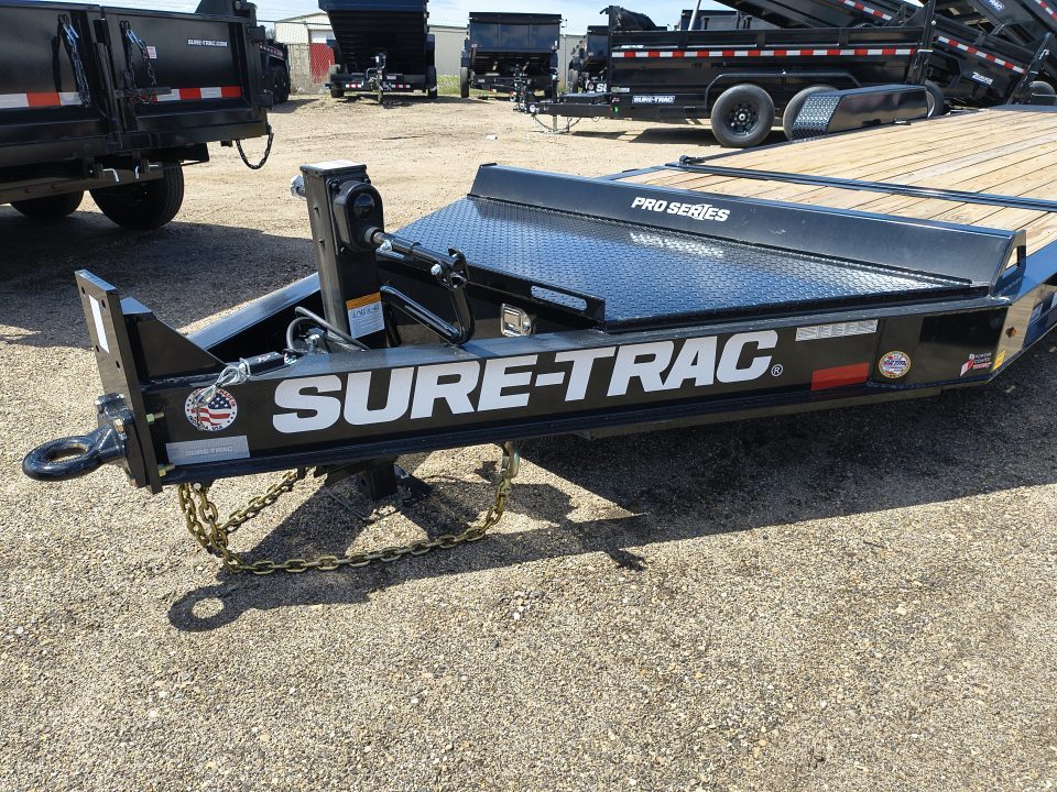 New 2025 Sure-Trac 7X22 (18+4) 17.6k PRO SERIES BEAM TILT Equipment Trailer