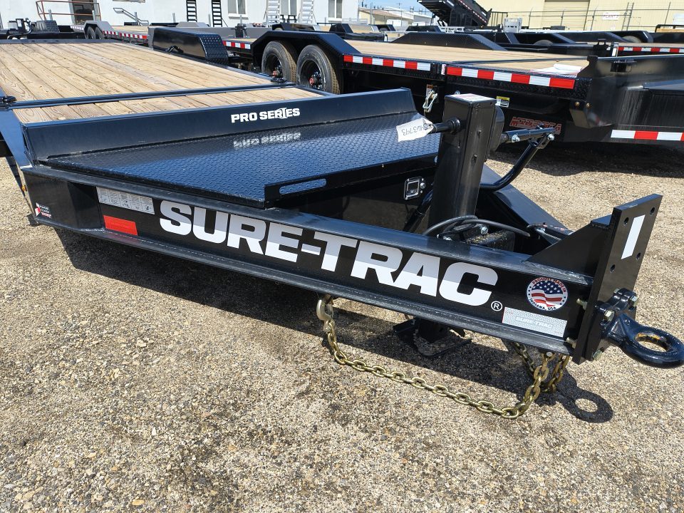 New 2025 Sure-Trac 7X22 (18+4) 17.6k PRO SERIES BEAM TILT Equipment Trailer