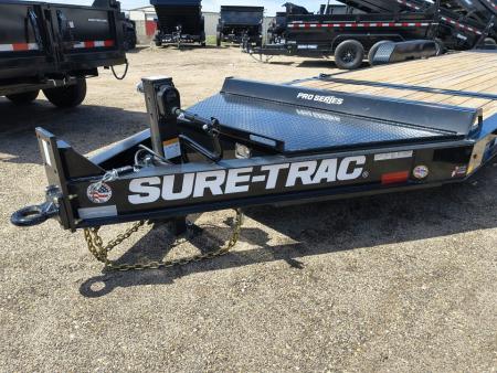 New 2025 Sure-Trac 7X22 (18+4) 17.6k PRO SERIES BEAM TILT Equipment Trailer