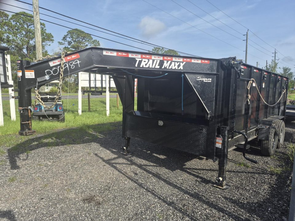 New 2025 Trail Maxx Trailers 7 x 16ft. Gooseneck Dump Trailer with 4' Sides and 14,000K Capacity Dump Trailer