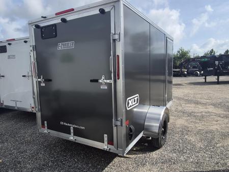New 2026 ALCOM Aluminum 6x12 Charcoal Enclosed Trailer with 2990 GVWR 6" Extra Height Cargo / Enclosed Trailer