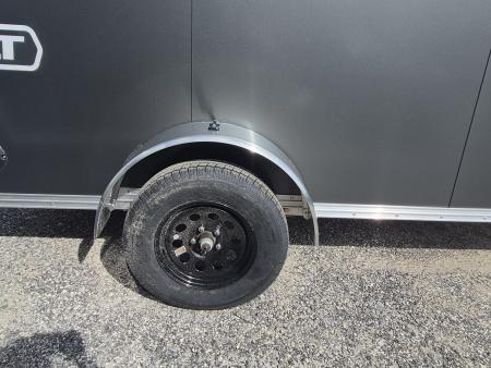 New 2026 ALCOM Aluminum 6x12 Charcoal Enclosed Trailer with 2990 GVWR 6" Extra Height Cargo / Enclosed Trailer