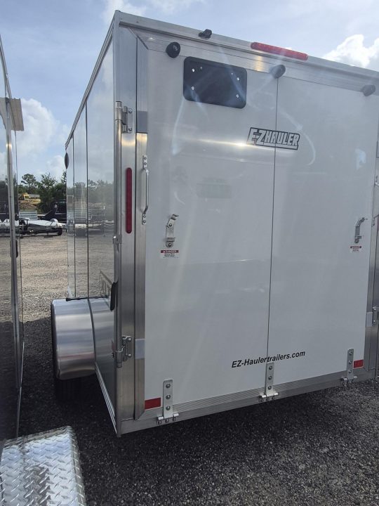New 2026 ALCOM Aluminum 6x12 White Enclosed Trailer with 2990 GVWR with 6" Extra Height Cargo / Enclosed Trailer