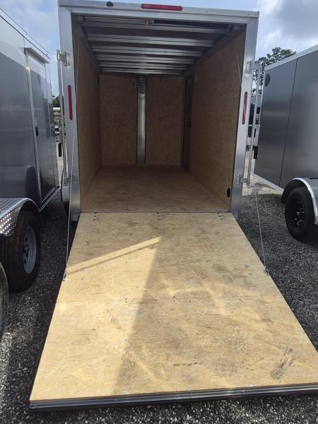 New 2026 ALCOM Aluminum 6x12 White Enclosed Trailer with 2990 GVWR with 6" Extra Height Cargo / Enclosed Trailer