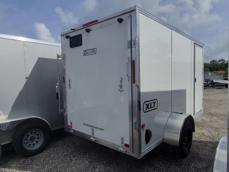 New 2026 ALCOM Aluminum 6x12 White Enclosed Trailer with 2990 GVWR with 6" Extra Height Cargo / Enclosed Trailer