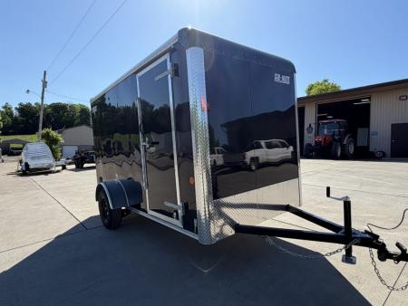 New 2026 Car Mate Trailers 6x12 Sportster Enclosed Trailer - Black w/ Ramp - 2990# GVWR