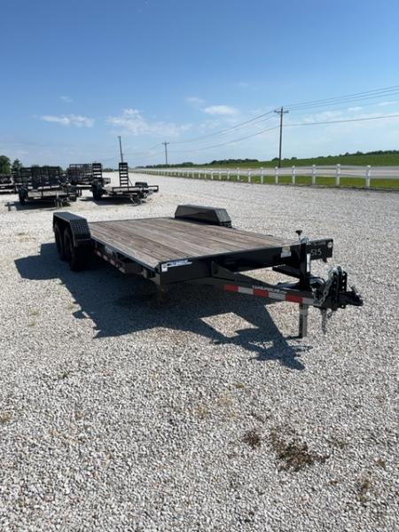 New 2025 Cam Superline 7 x 18 (14+4) CAM Wood Deck Car Hauler 7K