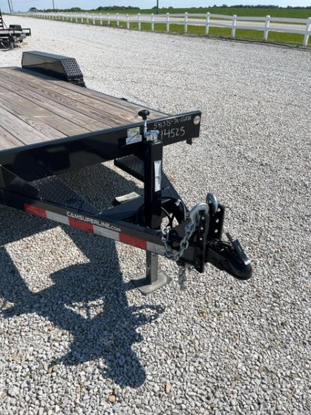 New 2025 Cam Superline 7 x 18 (14+4) CAM Wood Deck Car Hauler 7K