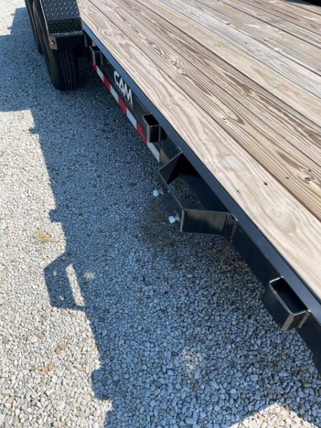 New 2025 Cam Superline 7 x 18 (14+4) CAM Wood Deck Car Hauler 7K